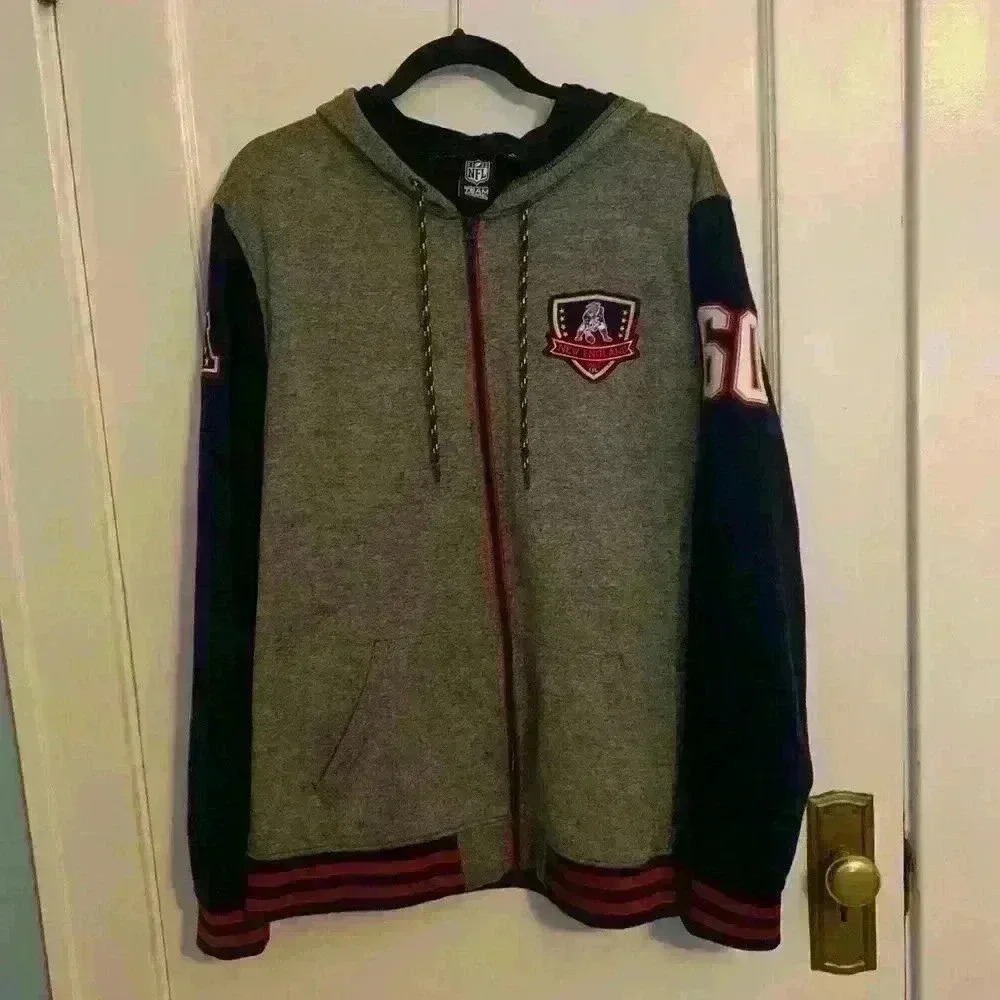NFL Team Gear-Patriots Zip up hooded sweatshirt, Mens Size XL, Unisex - Picture 3 of 10